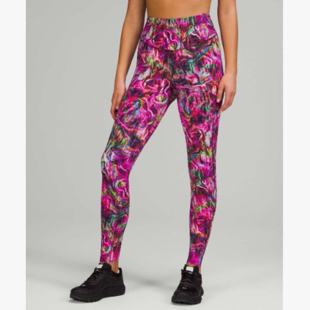 Lululemon Base Pace High-Rise Tight 31" – Size 16 – Hyper Flow Pink Multi